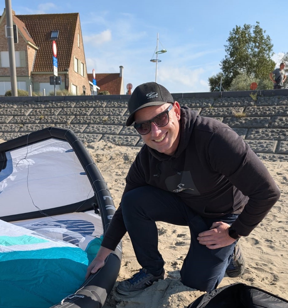 Stan Billiet, local kitesurf instructor and creator of Meteo Zeebrugge