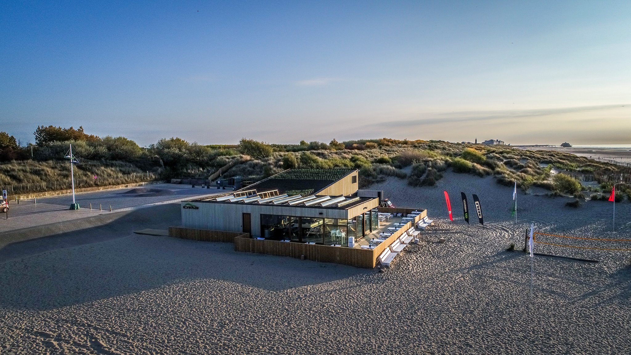 Club North By Icarus watersports club at Zeebrugge beach
